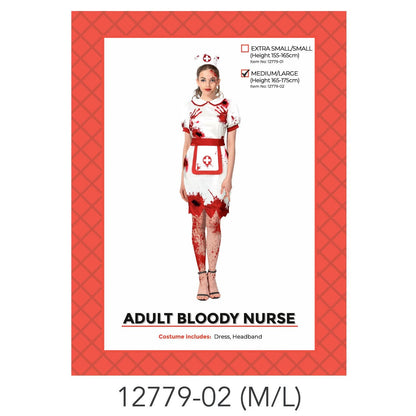 Adult Bloody Nurse Costume M/L image 0