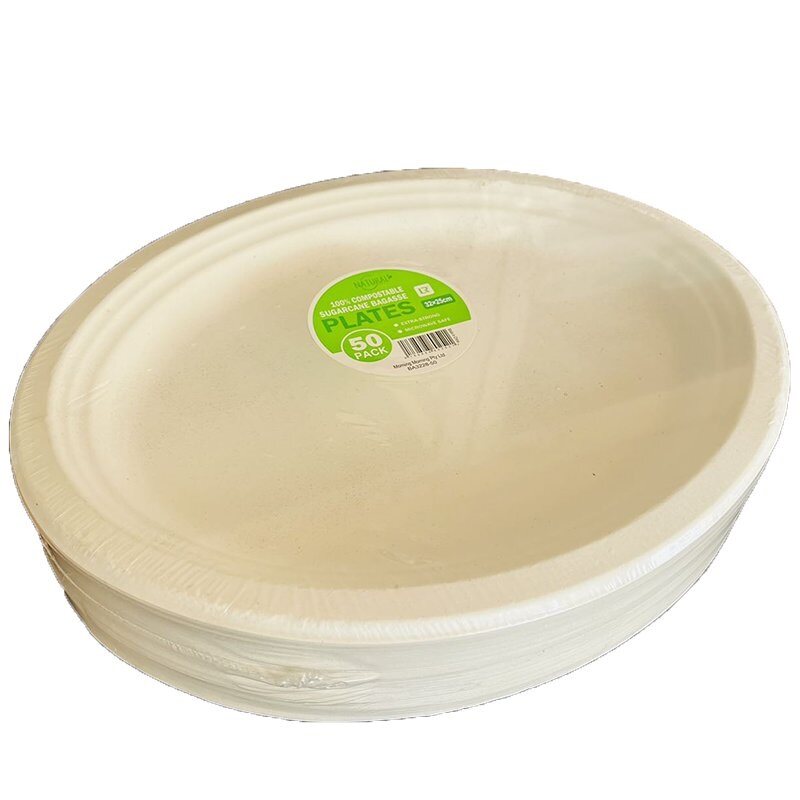 Sugarcane 32x25cm Oval Plate 50pk image 0