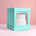 10â€ x 10â€ x 12â€ Tall Scalloped Cake Box - Pastel Blue image 0