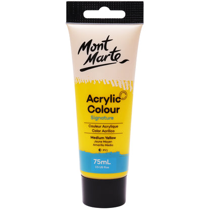 Acrylic Colour Paint 75ml - Medium Yellow image 0