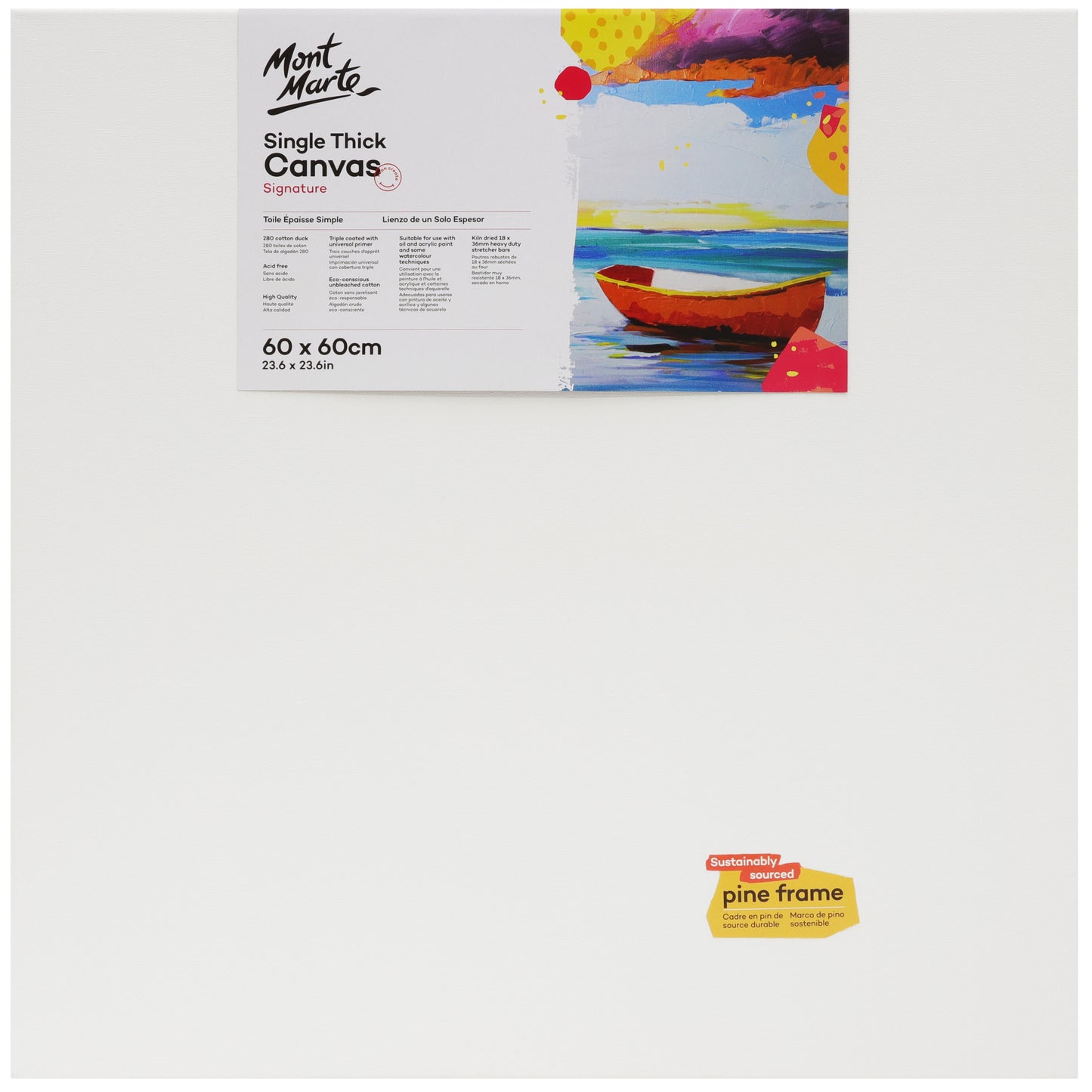Signature Canvas Pine Frame S.T. 60x60cm image 0