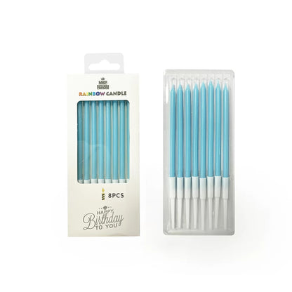 8 Pcs Candle Set - Blue image 0