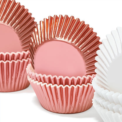Standard ROSE GOLD Foil Baking Cups (50 pack) - 50mm Base image 0