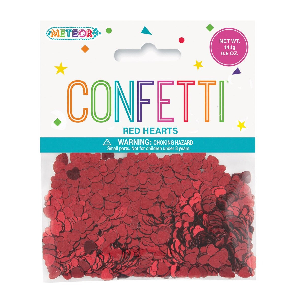 RED HEARTS CONFETTI .5oz image 0