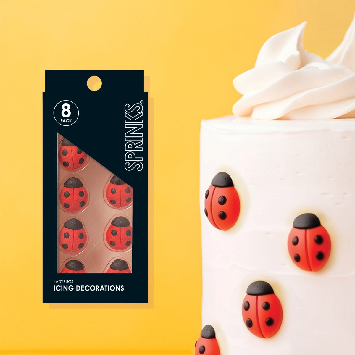 SPRINKS Icing Decorations - LADYBUGS (10 pieces) image 0