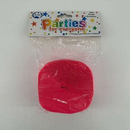 Paper Crepe Streamer 30m CERISE image 0
