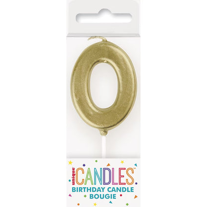 MINI GOLD NUMERAL CANDLE - 0 image 0