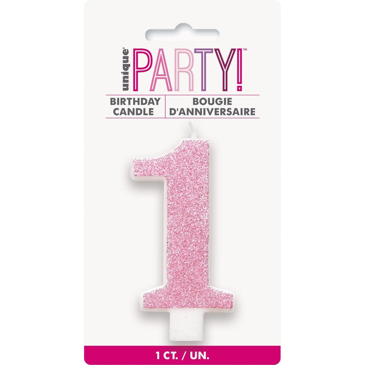 NUMERAL CANDLE 1 - PINK image 0