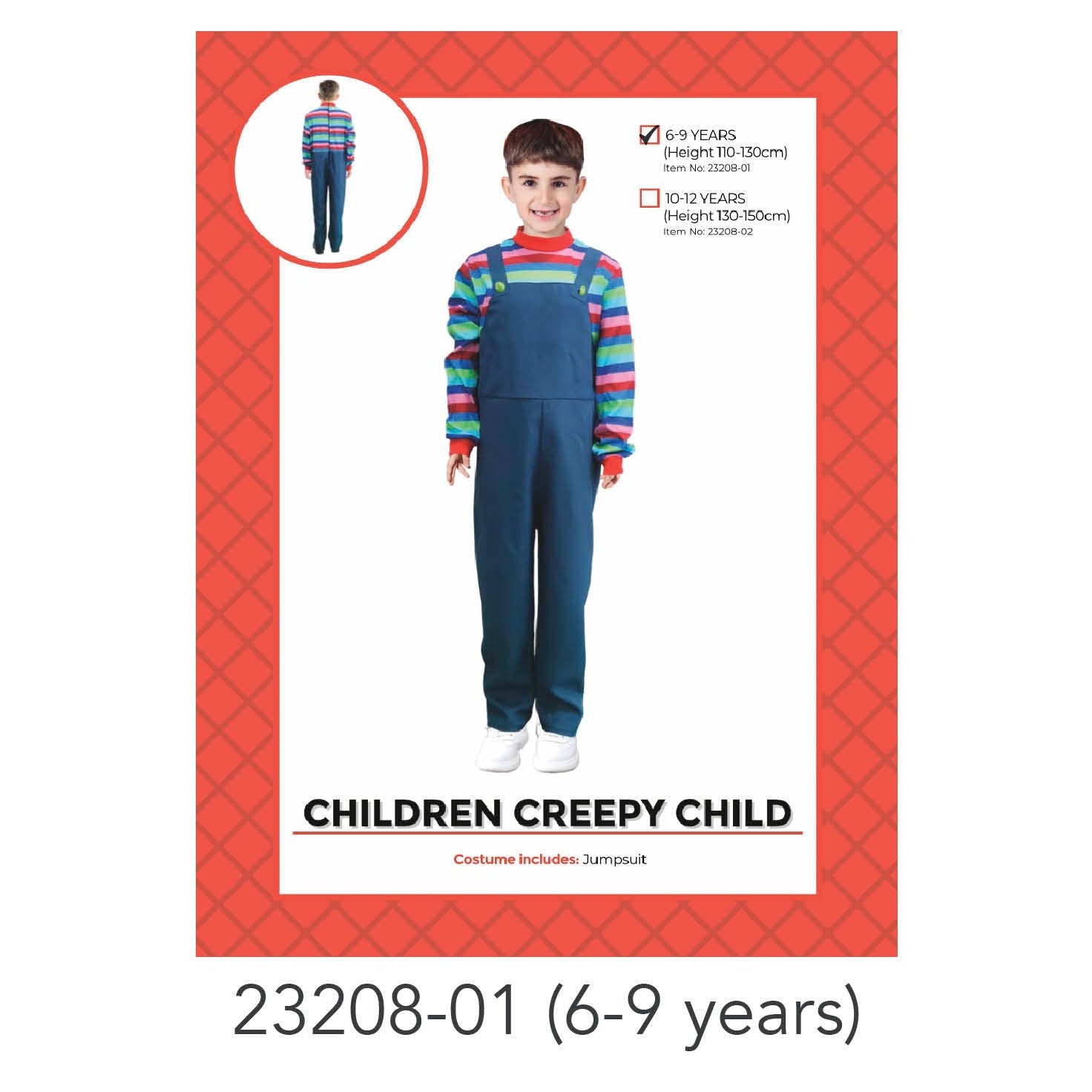 Children Creepy Child Costume 6-9 Years image 0