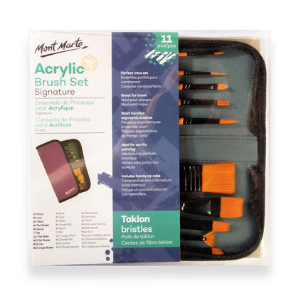 Brush Set in Wallet 11pc - Acrylic image 0
