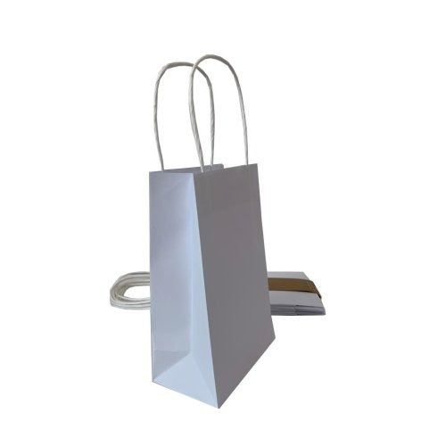 PAPER PARTYBAGS - WHITE 5pk image 0