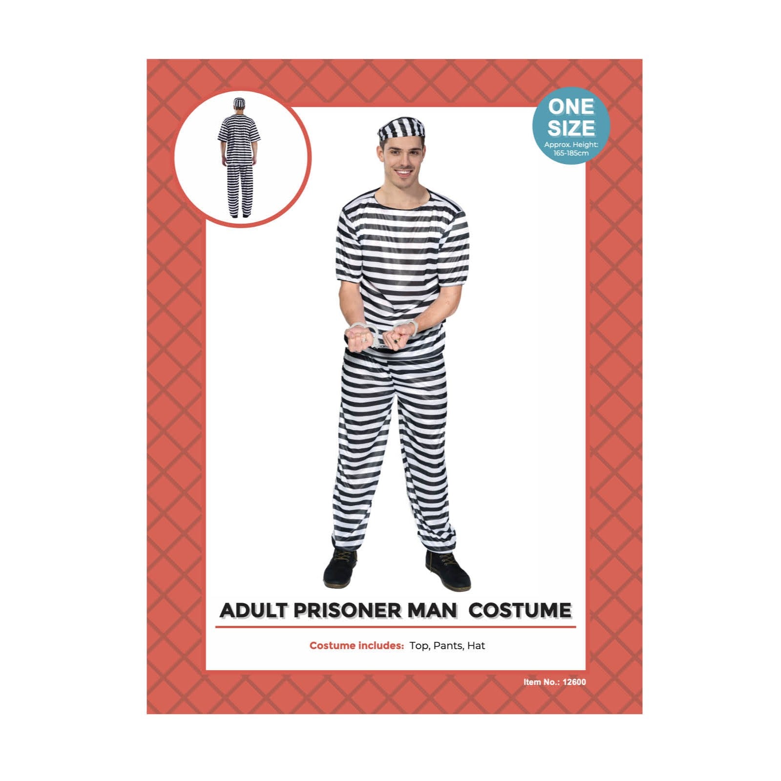 Adult Prisoner Man Costume image 0