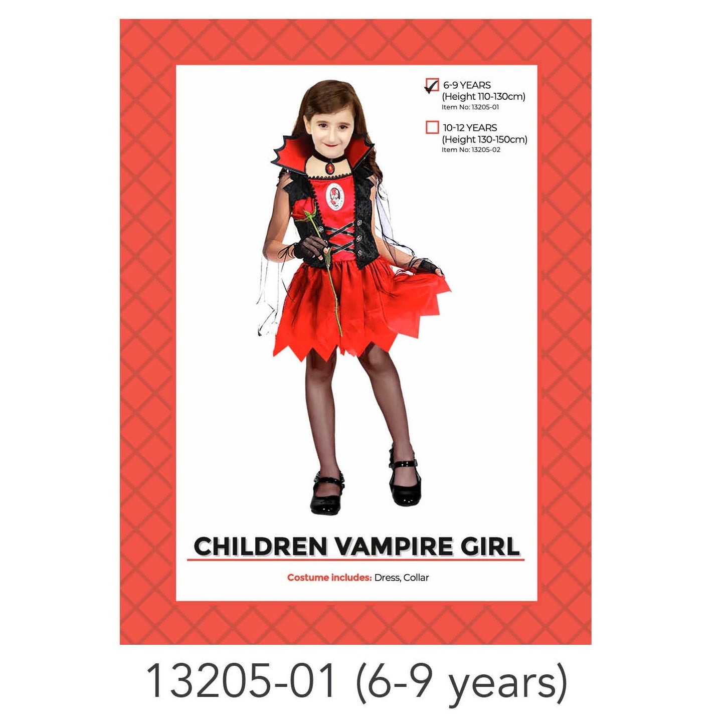 Children Vampire Girl Costume 6-9 Years image 0
