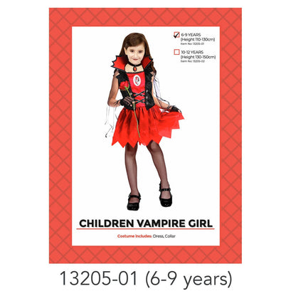 Children Vampire Girl Costume 6-9 Years image 0