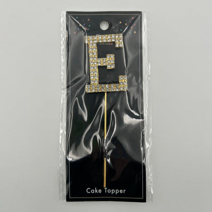 Gold Letter Cake Topper - E image 0