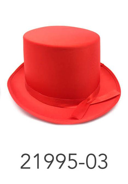 Satin Top Hat (Red) image 0