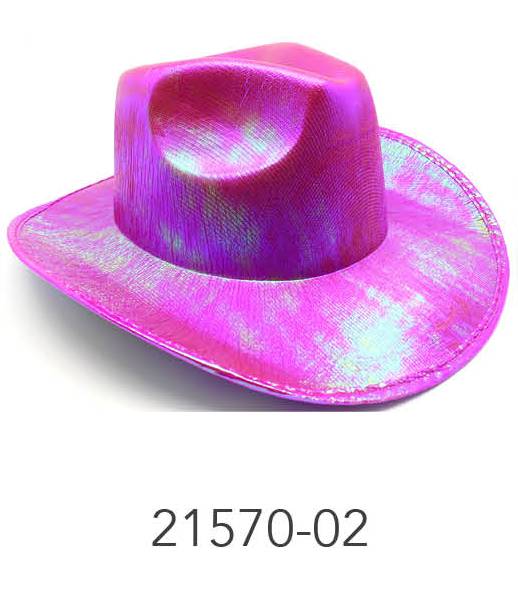Metallic Cowboy Hat (Hot Pink) image 0