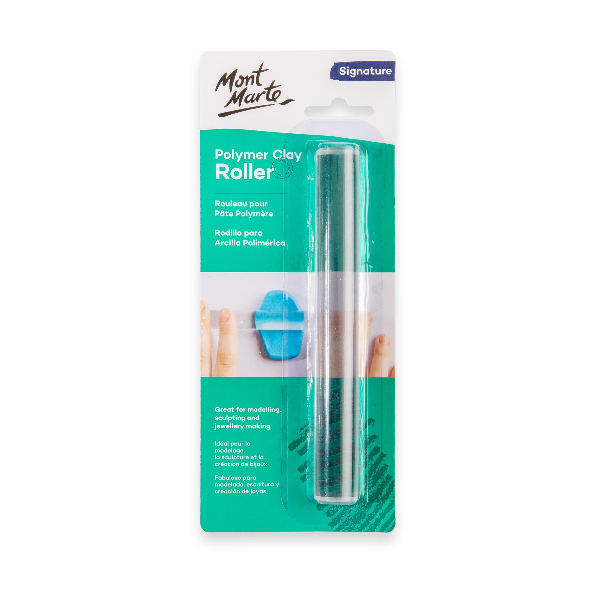 Polymer Clay Roller - Clear Acrylic 16cm image 0