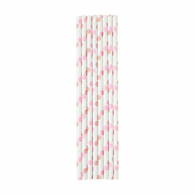 Baby Pink Straws 8pk image 0