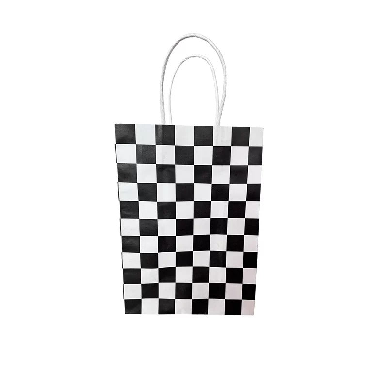 Paper Bag - Black & White Checkered 4pk image 0