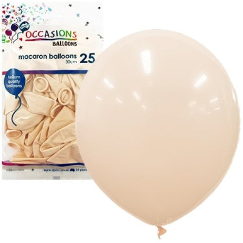 Pastel 30cm Latex Balloons 25pk - Peach image 0