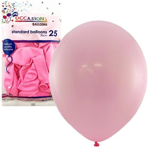 Standard 30cm Latex Balloons 25pk - Light Pink image 0