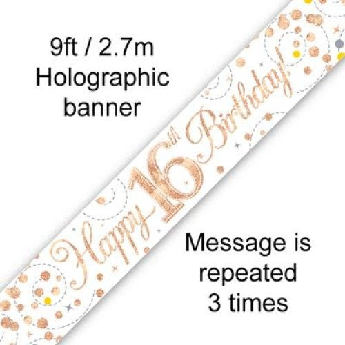 Sparkling Fizz Rose Gold Banner 2.7m #16 image 0