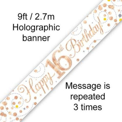 Sparkling Fizz Rose Gold Banner 2.7m #16 image 0