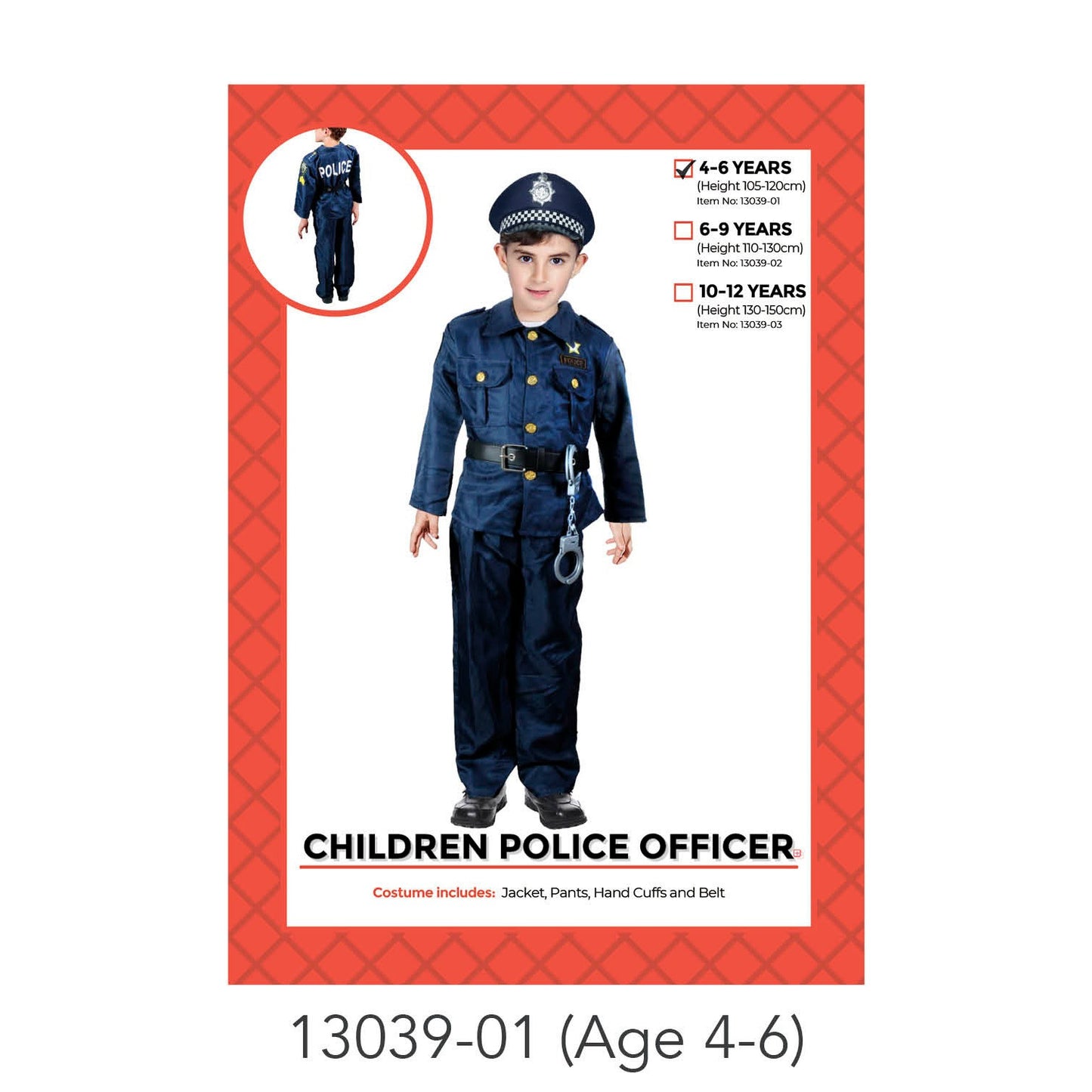 Children Police Costume 4-6 years image 0