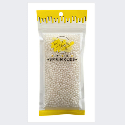 Pearly White Sugar Pearls image 0