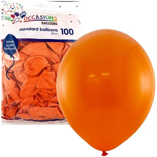 Standard 30cm Latex Balloons 100pk - Orange image 0