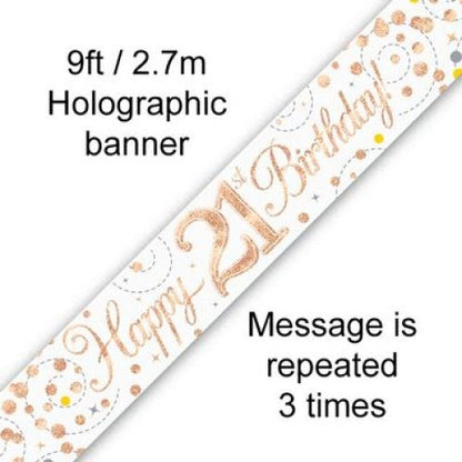 Sparkling Fizz Rose Gold Banner 2.7m #21 image 0
