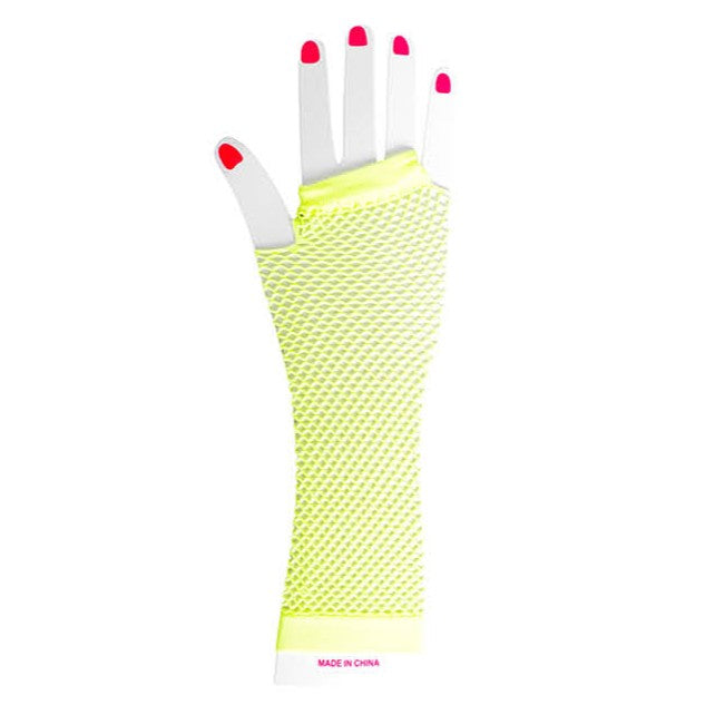 Fishnet Glove (Long) (Yellow) image 0