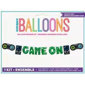 GAMER BIRTHDAY BALLOON BANNER KIT image 0