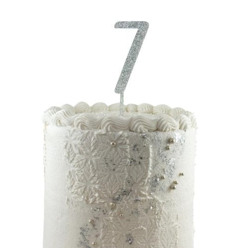 CAKE TOPPER GLITTER SILVER #7 image 0