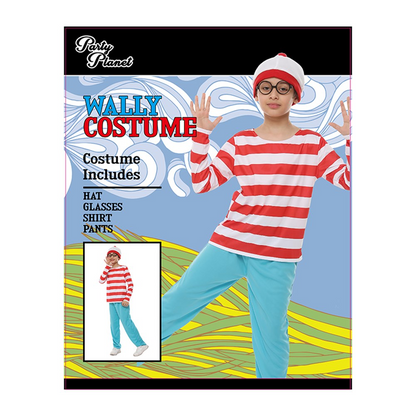 Boys Wally Red and White Striped Kids Costume XLarge (H: 140cm W: 62cm) image 0