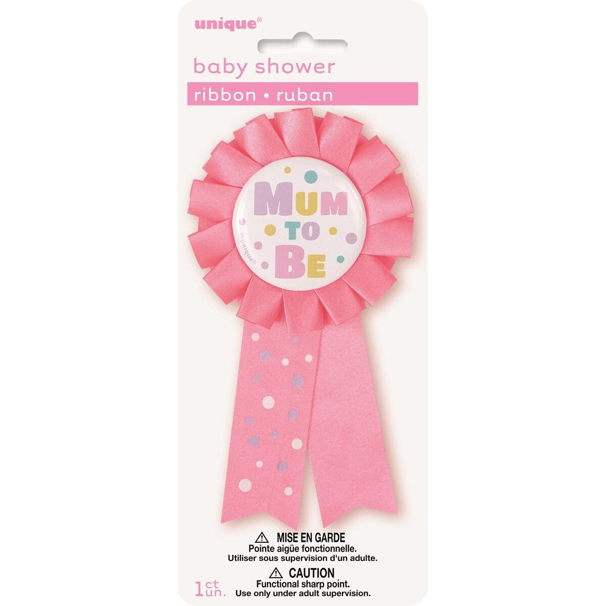 MUM TO BE AWARD RIBBON - PINK image 0