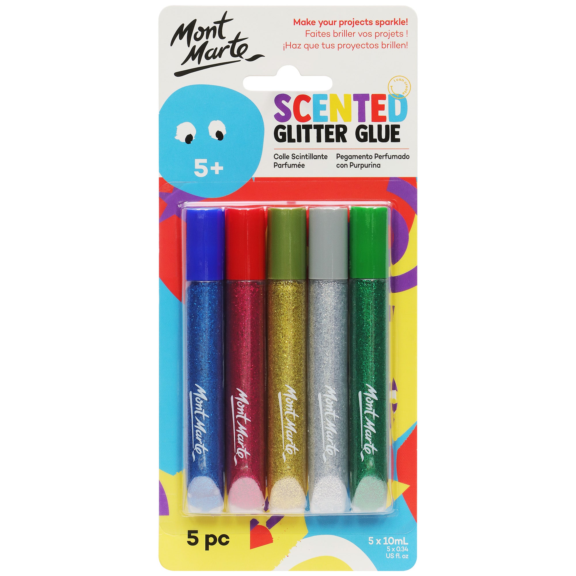 Scented Glitter Glue 5pc image 0