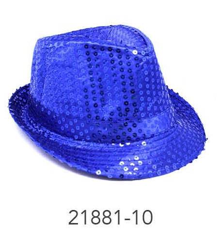 Sequin Trilby Hat (Blue) image 0