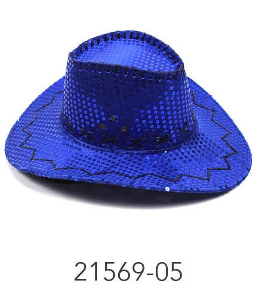 Sequin Cowboy Hat (Blue) image 0
