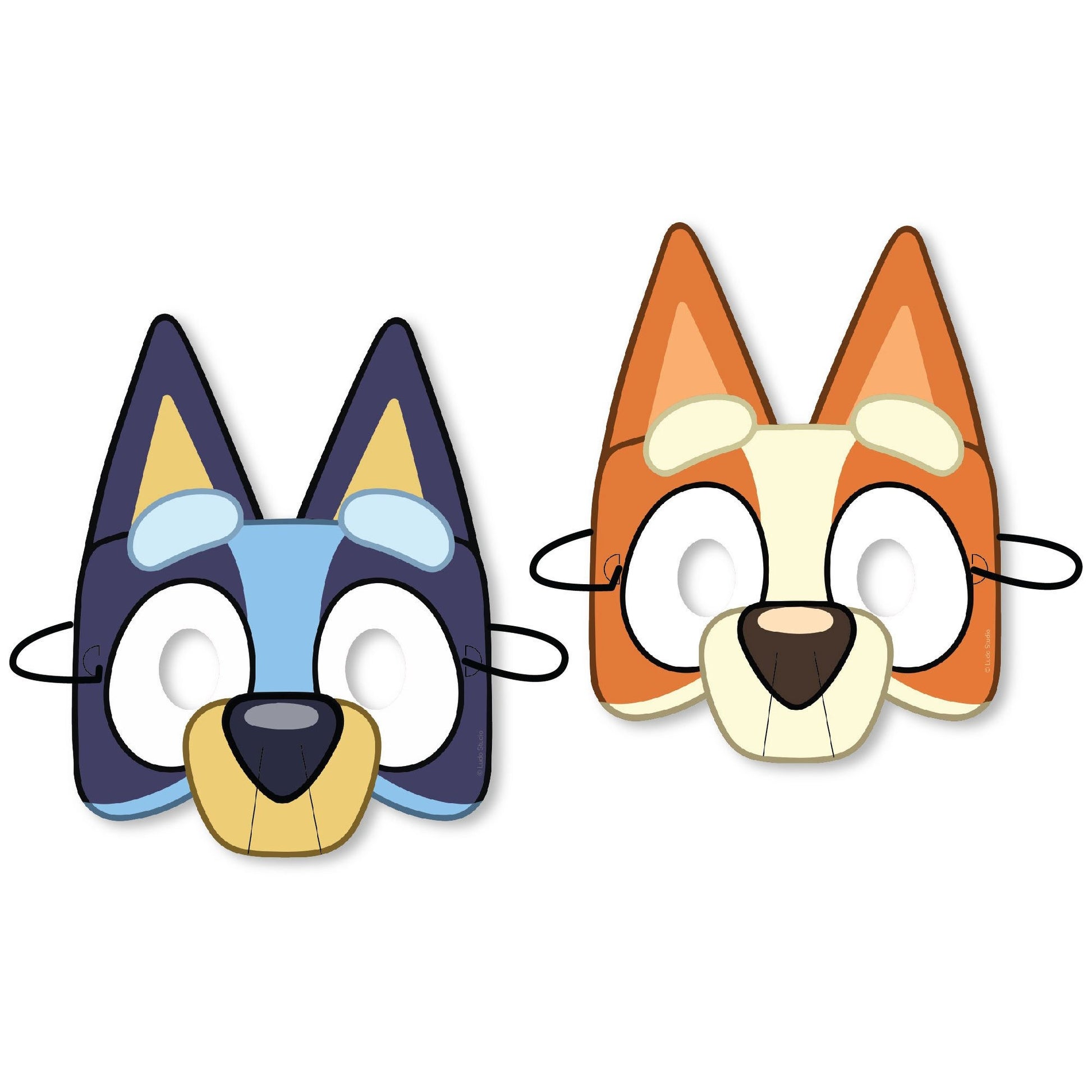 8 Bluey Paper Masks image 0