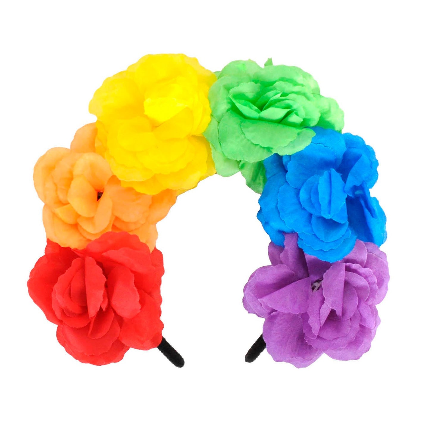 Deluxe Rainbow Rose Headband image 0