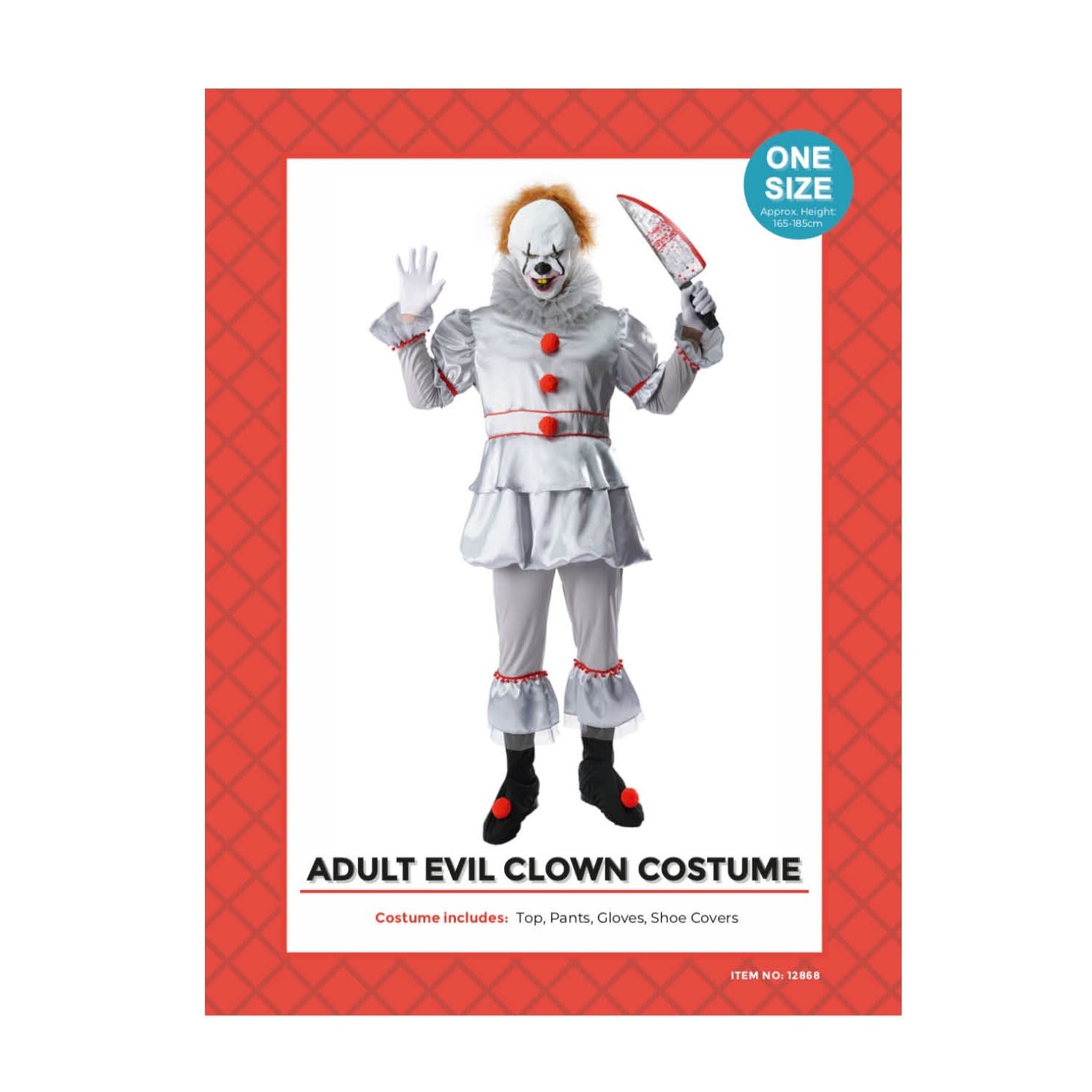 Adult Killer Clown Man Costume image 0