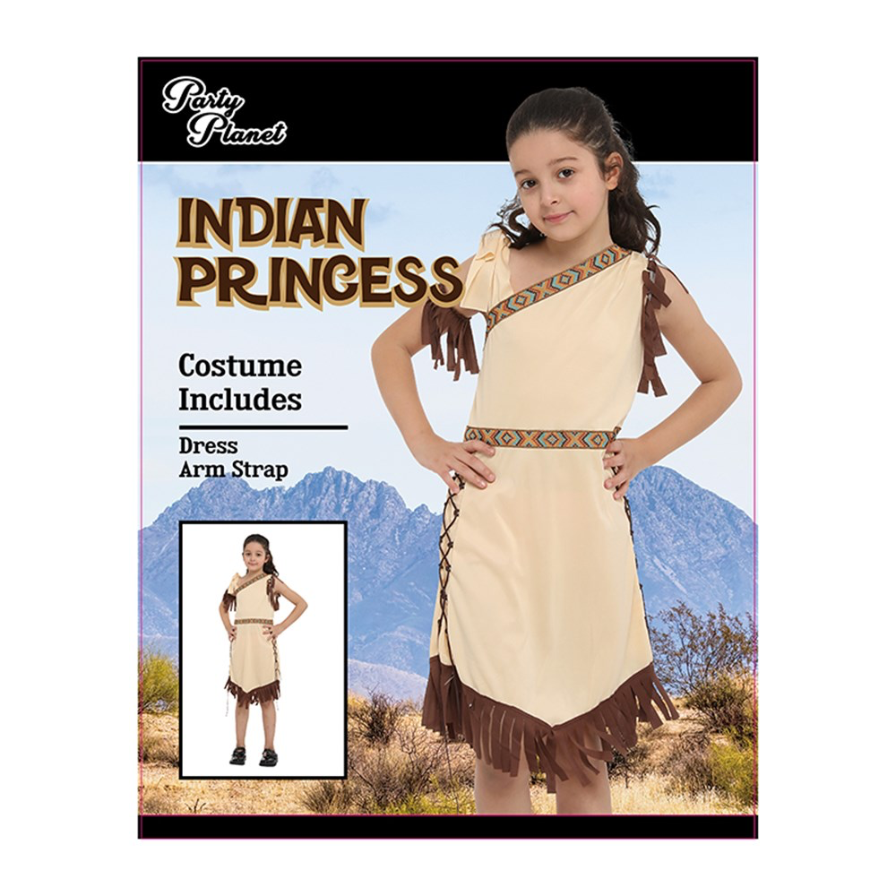 Girls Indian Princess Kids Costume XXLarge (H: 152cm W: 64cm) image 0
