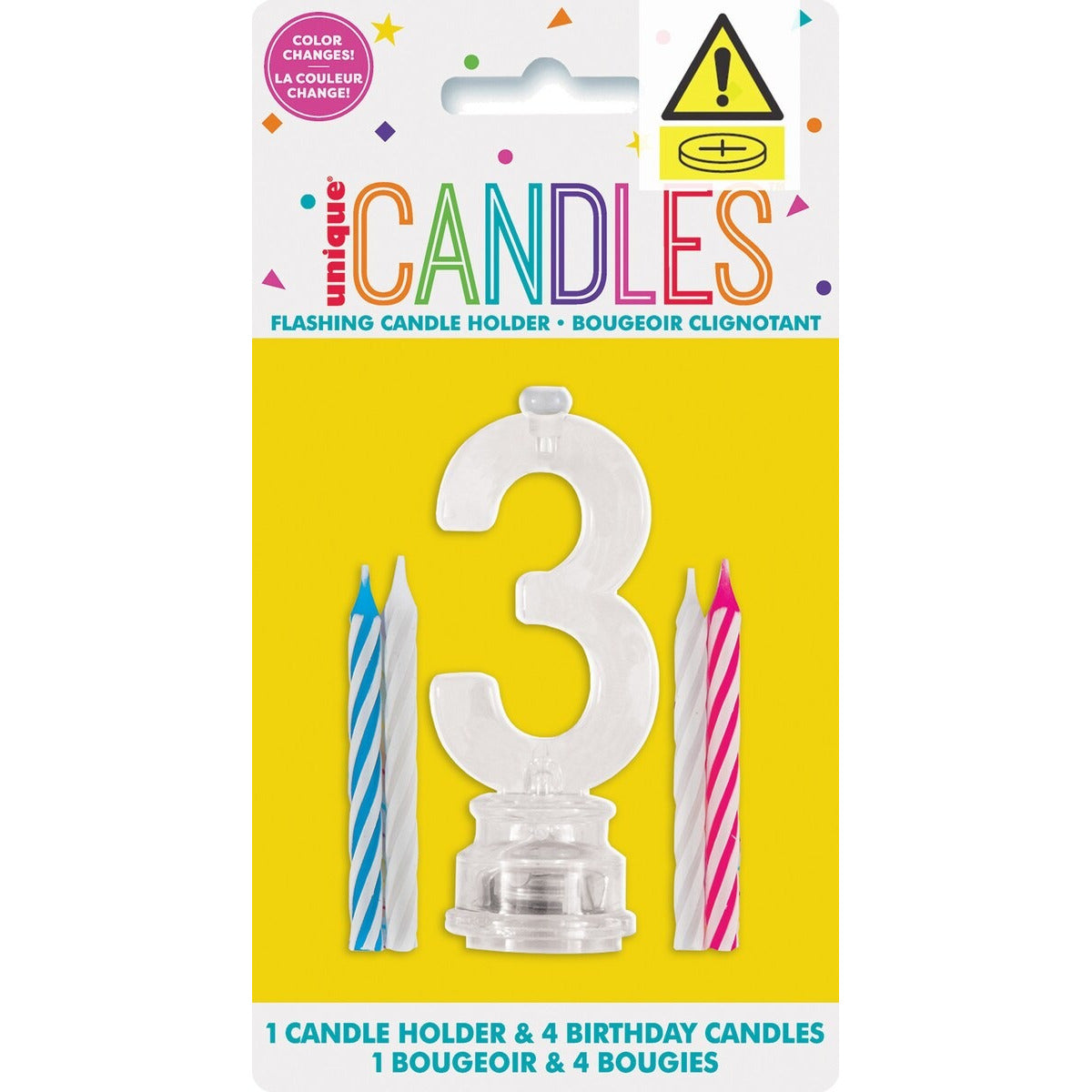 FLASHING BIRTHDAY CANDLE 3 image 0