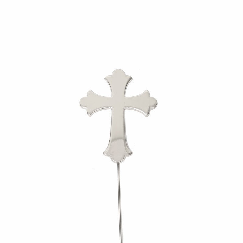 SILVER Plated Cake Topper - CROSS image 0
