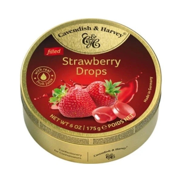 Cavendish & Harvey Strawberry Filled Drops 175g image 0