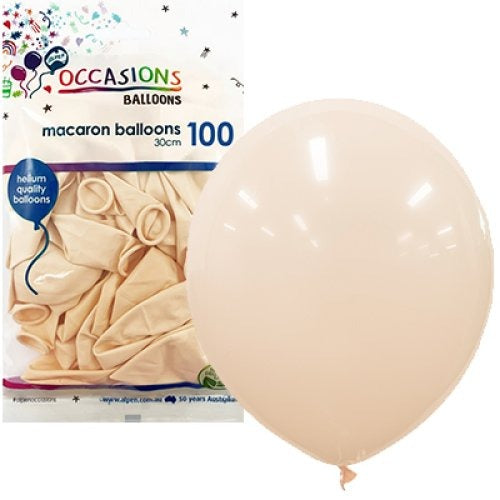 Pastel 30cm Latex Balloons 100pk - Peach image 0