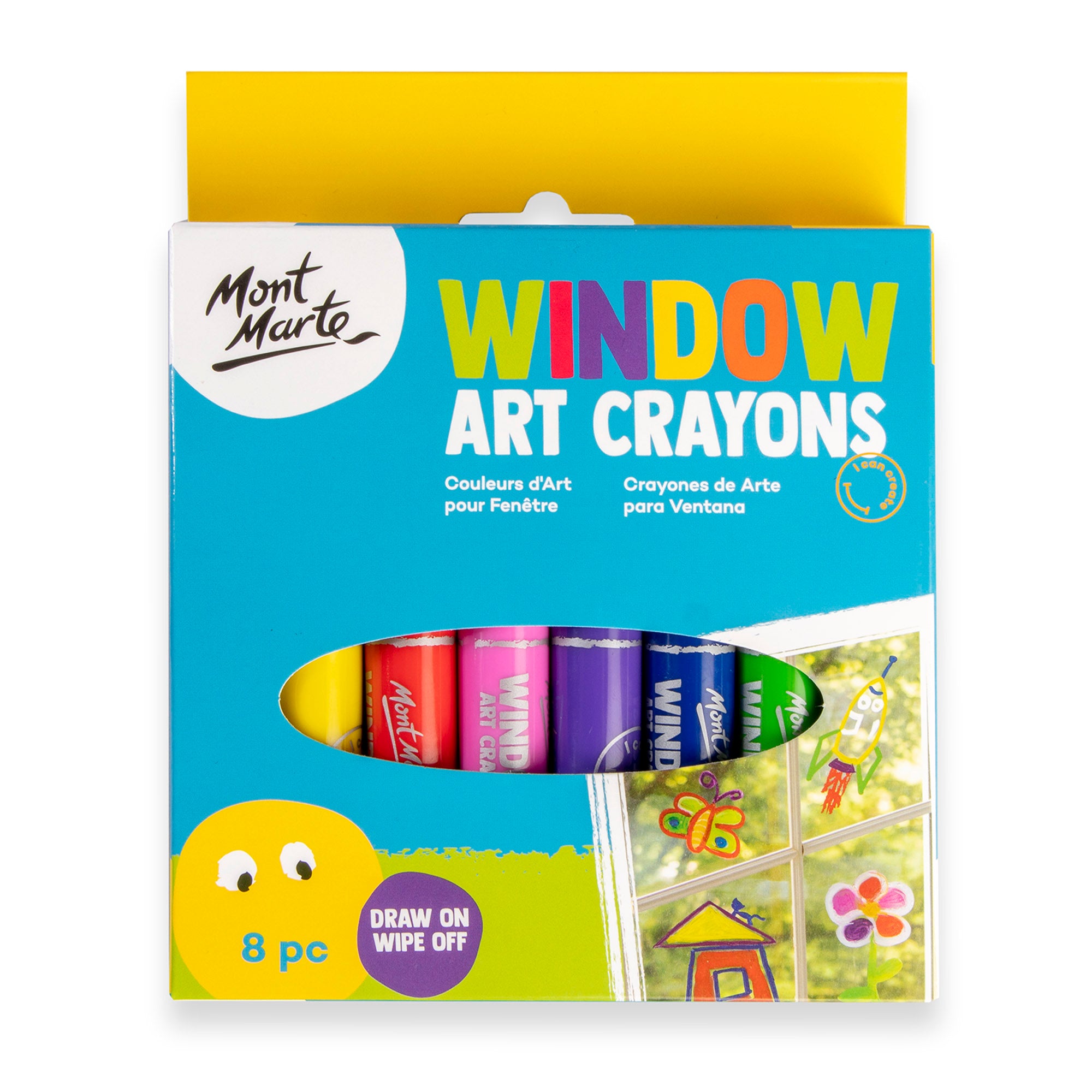Window Art Crayons 8pc image 0