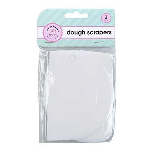 Cake Dough Scraper Plastic Set 3 White image 0